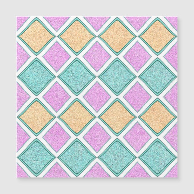 Padrão de Diamante Prisma Harlequim Pastel (Frente)