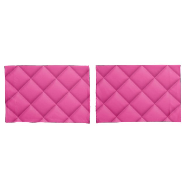 Padrão de Diamante Quente Girly Faux Quilado (Frente - conjunto)