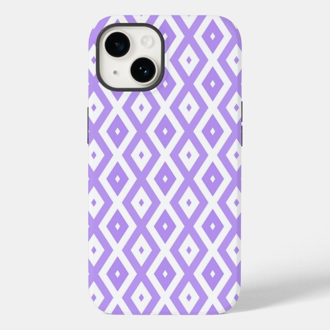 Padrão de diamante roxo e branco (Verso)