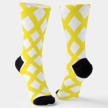 Padrão de Diamante Xadrez Amarelo Branco