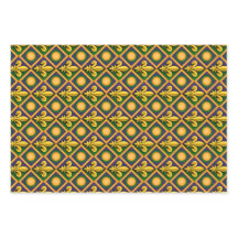Padrão de erva Mardi com ouro de fleur-de-lis