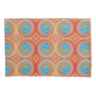 Padrão de espiral de Abstrato azul laranja