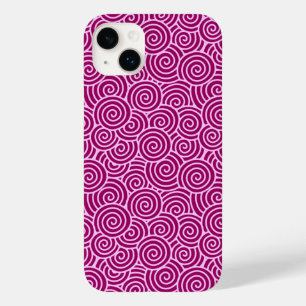 Padrão de espiral japonês - burgundy e rosa pálido