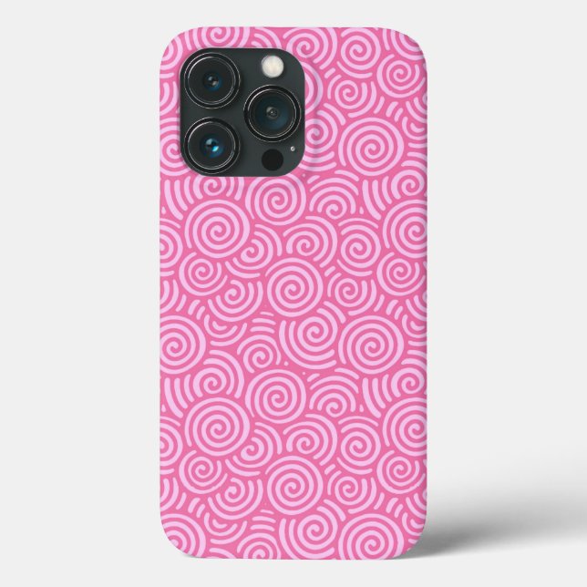 Padrão de espiral japonês - cor-de-rosa menta mole (Verso)