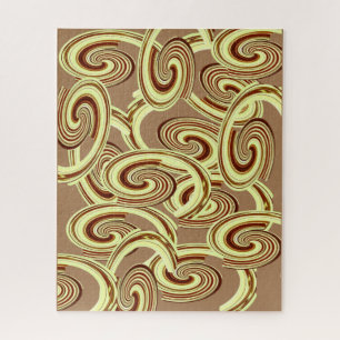 Padrão de espiral Quebra-cabeça marrom