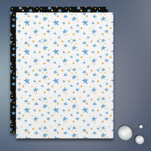 Padrão de estrela azul com ponto amarelo