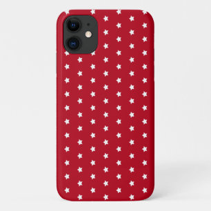 padrão de estrela branca na capas de iphone vermel