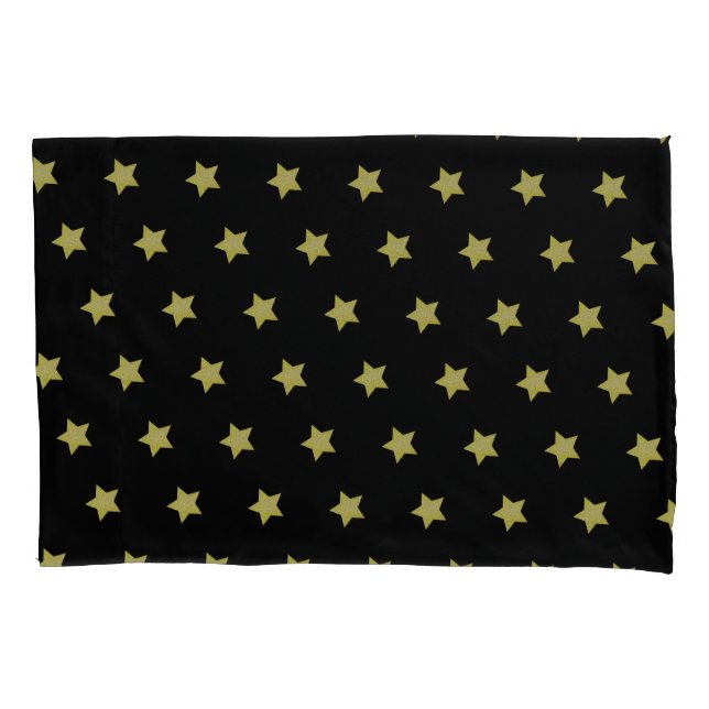 Padrão de Estrela Dourada e Preta Elegante  (Frente)