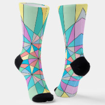 Padrão de Estrela Triangular Mosaico Pastel Retro
