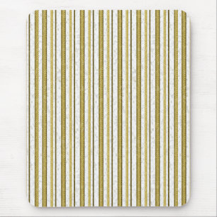 Padrão de faixas de renda de ouro branco Mousepad