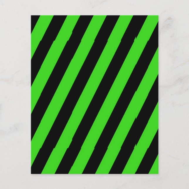 Padrão de faixas diagonais verdes e pretas (Frente)