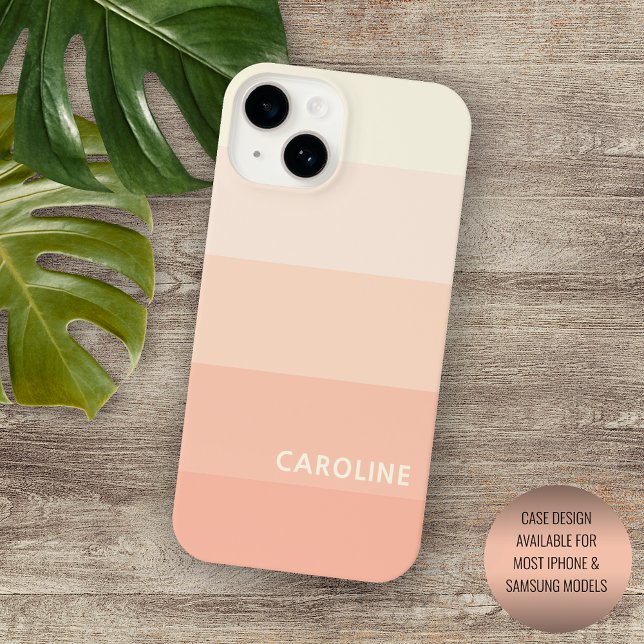 Padrão de faixas laranja de pêssego personalizado (Criador carregado)