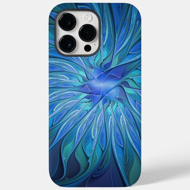 Padrão de fantasia de flores azuis, arte frontal A (Verso)