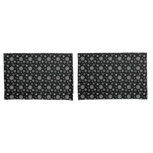 Padrão de floco de neve elegante preto e branco