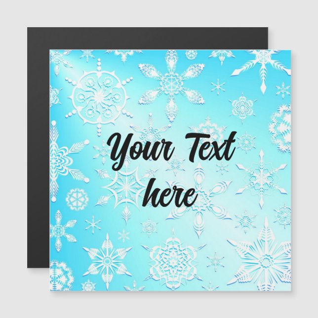 Padrão de Flocos de Neve de Cristal (Frente/Verso)