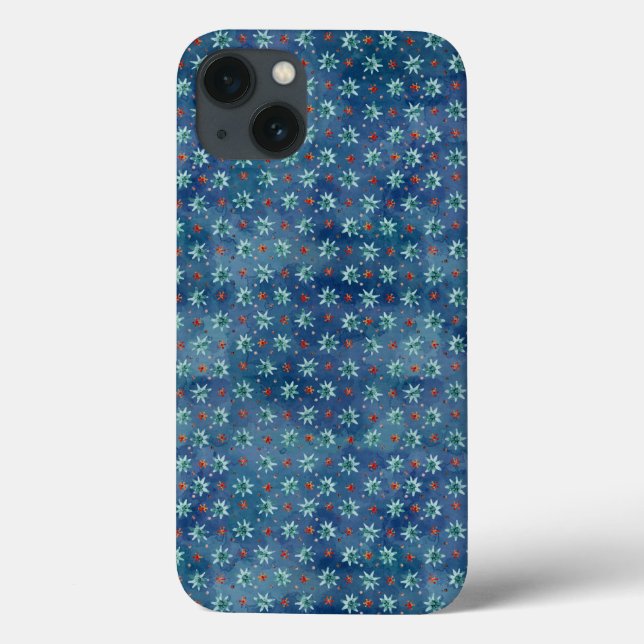 Padrão de Flocos de Neve de Natal Watercolor (Verso)