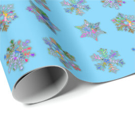 Padrão de flocos de neve de papel de embrulho de n