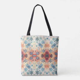 Padrão de Flocos de Neve Vintage - Bolsa Tote