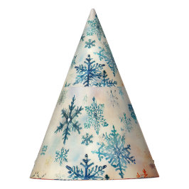 Padrão de Flocos de Neve Vintage - Chapéu de Festa