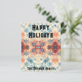 Padrão de Flocos de Neve Vintage - Papel de Scrapb