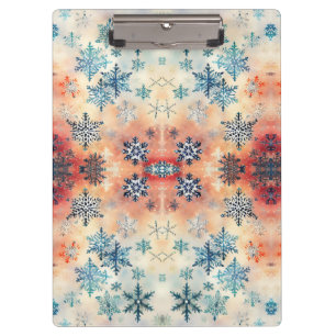 Padrão de Flocos de Neve Vintage - Prancheta