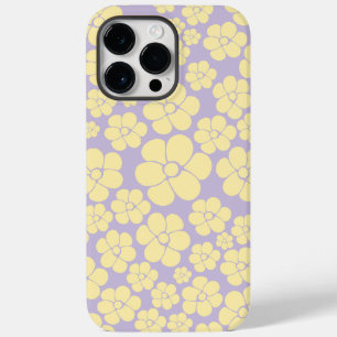 Padrão de Flor - Amarelo e Púrpura Pastel