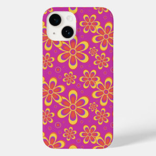 Padrão de Flor Amarelo-Roxo-Magenta