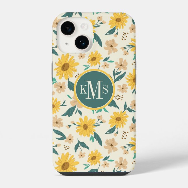 Padrão de Flor de Margarida Amarela (Verso)