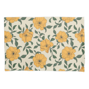 Padrão de Flor de Papoila Laranja