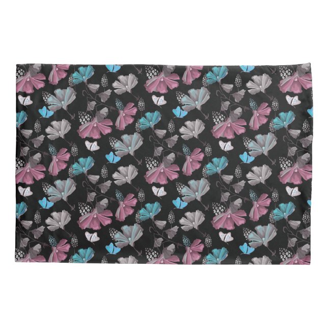 Padrão de Flor e Borboletas (Verso)