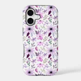 Padrão de Flor Rosa e Roxa Elegante