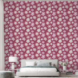 padrão de flor rosa escuro