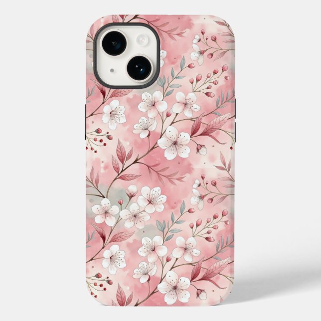 Padrão de Flor Sakura Rosa (Verso)