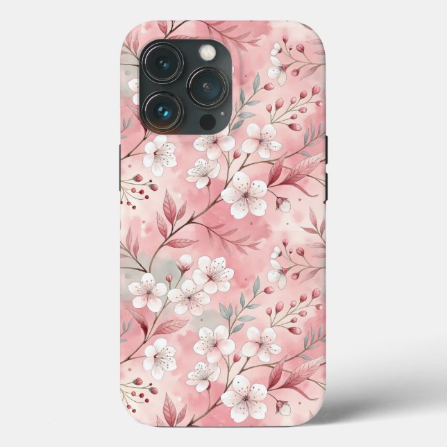 Padrão de Flor Sakura Rosa (Verso)