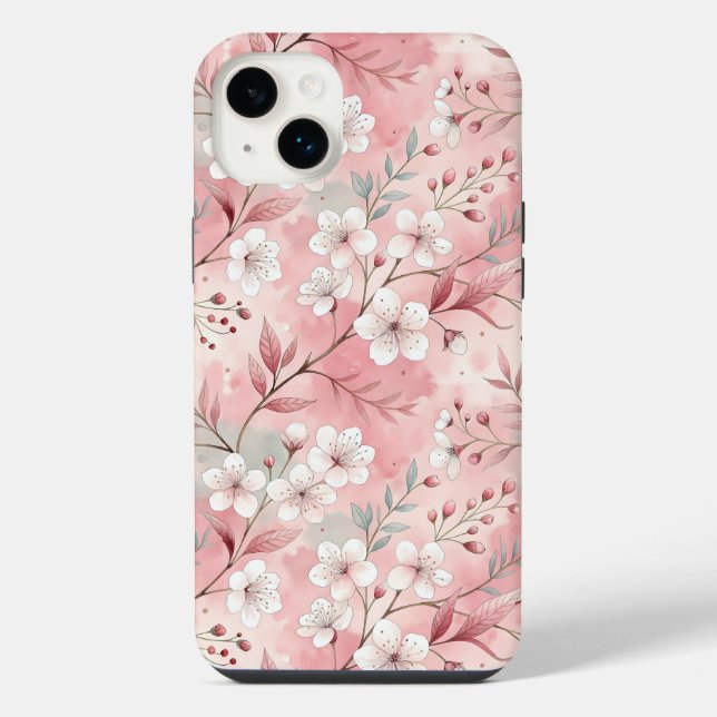 Padrão de Flor Sakura Rosa (Verso)