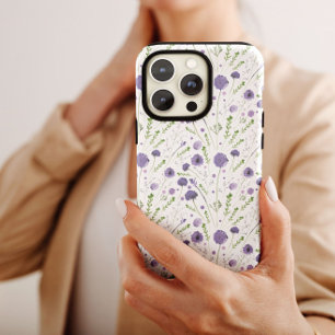 Padrão de Flor Verde Roxo Discado iPhon