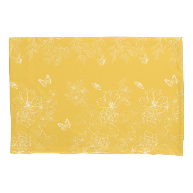 Padrão de Flores Amarelas, Floral, Minimalista (Frente)