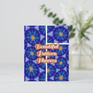 Padrão de Flores Azuis abstrato