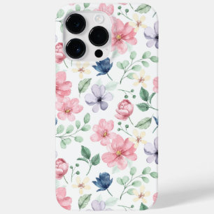 Padrão de Flores e Folhas de primavera