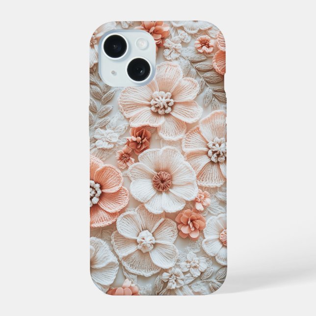 Padrão de Flores em Crochê Boho Pastel Moderno (Verso)