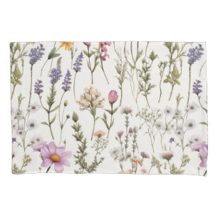 Padrão de Flores Selvagens de Aquarela Elegante