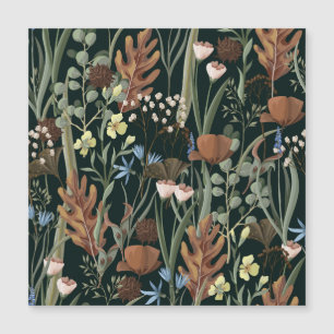 Padrão de Flores Selvagens e Secas.