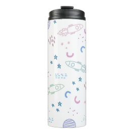 Padrão de Foguetes Espaciais | Garrafa Térmica Por