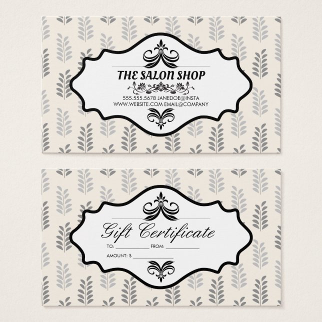 Padrão de Folha Natural | Presente (Frente & Verso)