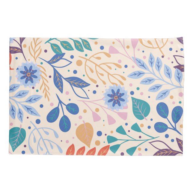 Padrão de Folhagem Moderna de Folhagem Colorida (Verso)