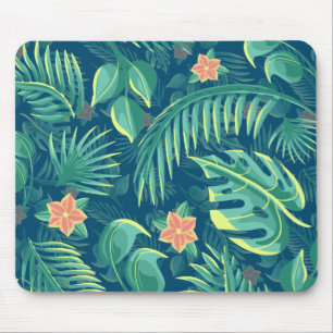 Padrão de Folhagem Tropical Mousepad