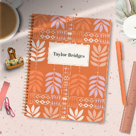 Padrão de Folhas Estéticas de Groovy Boho