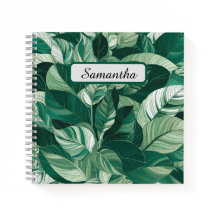 Padrão de Folhas Verdes Modernas Personalizado