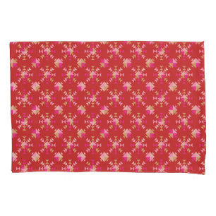 Padrão de Formas Geométricas Modernas em Vermelh