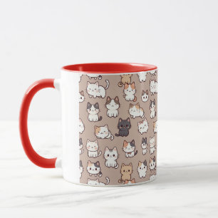 Padrão de foto de gatos, Caneca